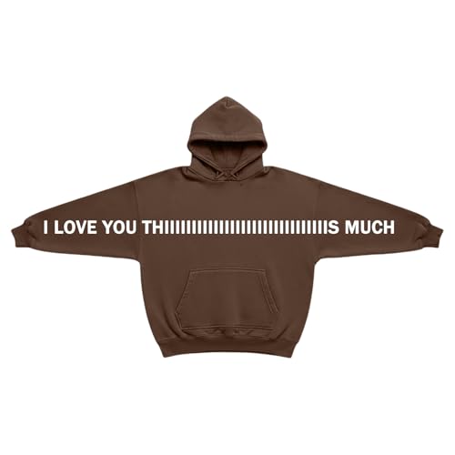 Pull à capuche unisexe marron XL sweat confort mode urbaine décontractée 2026 - 4