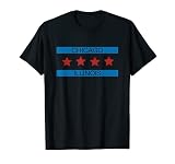 Chicago Illinois Stars, Chicago City Flag, Visit Chicago T-Shirt
