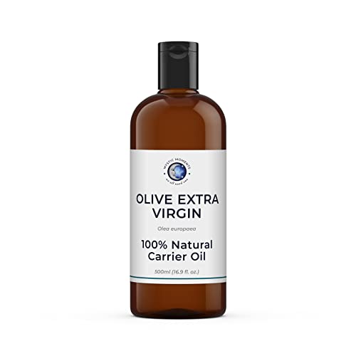 Mystic Moments| Olive Extra Virgin Carrier Oil 500Ml | Olea Europaea | Deeply Nourishing Treatment For Skin & Hair | Natural Botanical Carrier For Mas