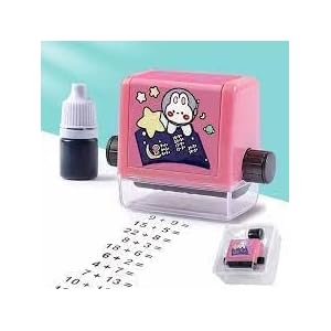 KRIOM Roller Digital Teaching Stamp, Mathematic Roller Stamp Within 100 Teaching Math Practice Questions Pre-School Kindengarten Home School Supplies (Addition)
