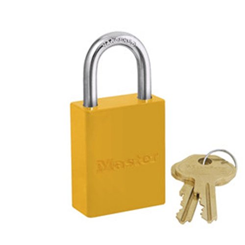 Master Lock 6835YLW Safety Series Padlock, Aluminum Body, 2-Inch, Yellow (Pack of 6)