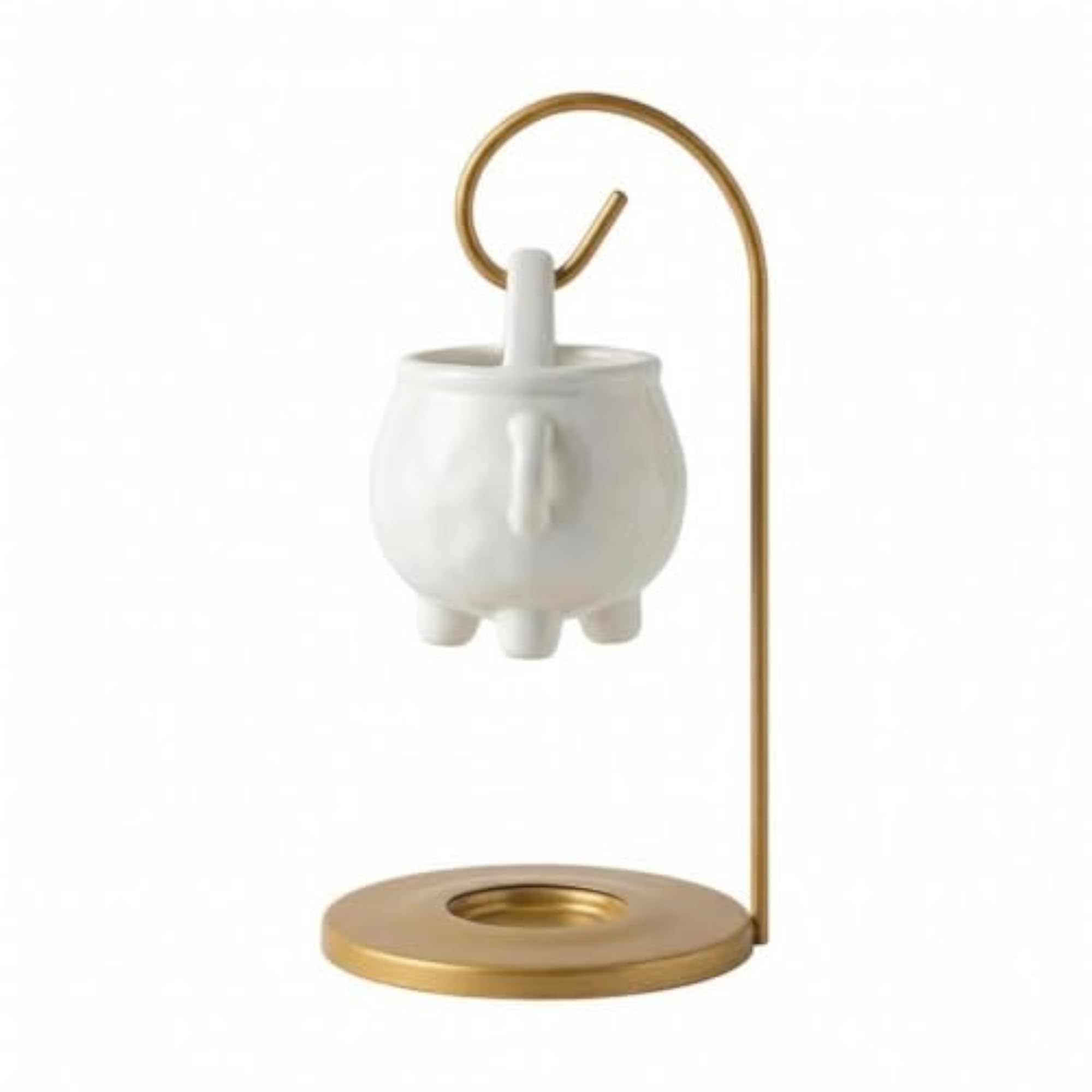 Hanging Ceramic Oil Burner with Cast-Iron Stand