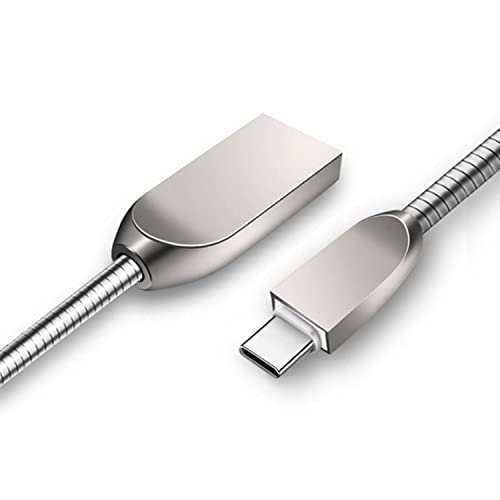 Cabos Tipo C Cabo de transferência de dados de aço inoxidável de carregamento rápido para IOS iphone