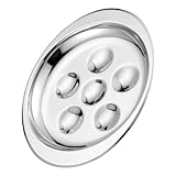 Supvox Runde Schneckenplatte aus Rostfreiem Edelstahl 19,5 X 16,8 X 2cm für Restaurants und Grillabende Spülmaschinengeeignet mit Schneckenclip
