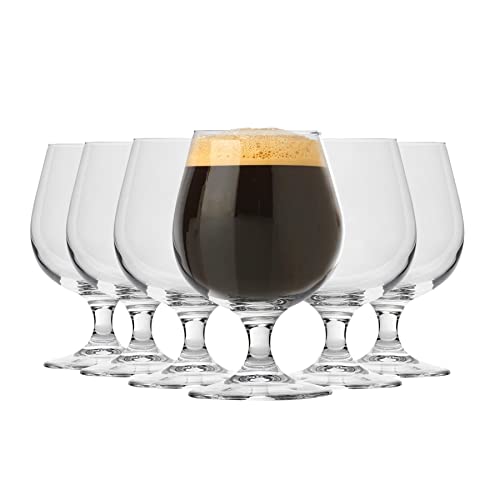 Bormioli Rocco Snifter Craft Beer Ale Glasses Set with Stem - 530ml - Pack of 12