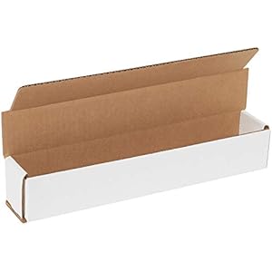 BOX USA BM1222 Corrugated Mailers 12 x 2 x 2 White (Pack of 50)