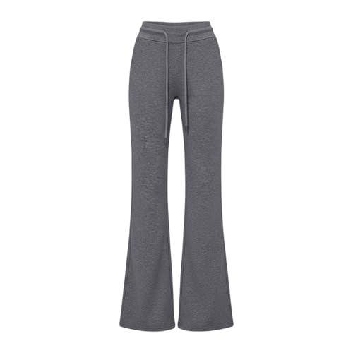 XINGJIAARTS Flare Leggings for Women Drawstring High Waisted Wide Leg Sweatpants Baggy Casual Trousers Soft Y2k Yoga Pants - image 4