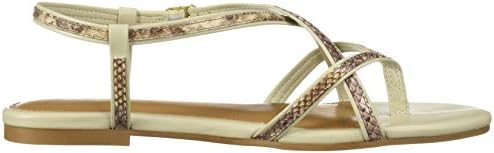 A2 by Aerosoles Women's Short Hand Flat Sandal, TAN Snake, 5 M US | Image 5