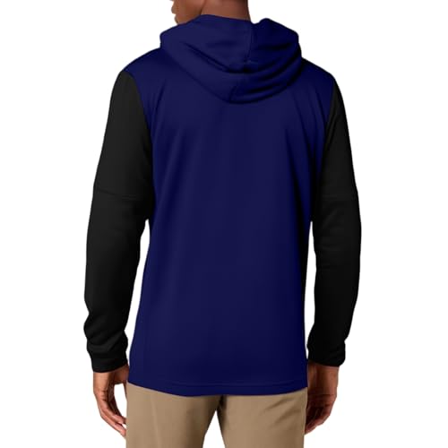 Men's Hoodies Pullover Hoodie for Men Casual Color Block Hooded Sweatshirt with Pockets Fall Sports Tops3