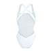 Lukitty Women's Sexy One Piece High Cut Backless Bikinis Bathing Suits Swimsuits White M