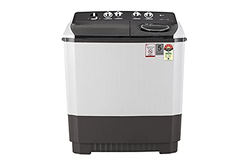 LG 9Kg 5 Star Washing Machine Spin 6.5Kg, Rust Free Body, Roller Jet Pulsator, Wind Jet Dry, Grey, P9041SGAZ
