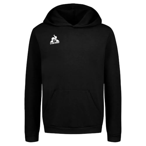 Sweat à capuche Le Coq Sportif Enfant Confortable en Molleton Doux Modèle Noir 8 Ans