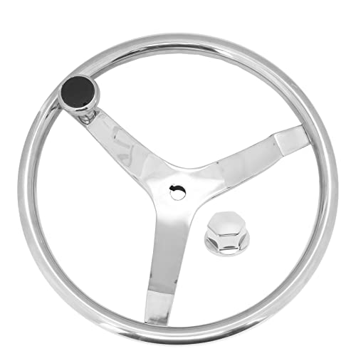 13.5in Boat Steering Wheel Stainless Steel Weatherproof Yacht Marine Hardware Accessories