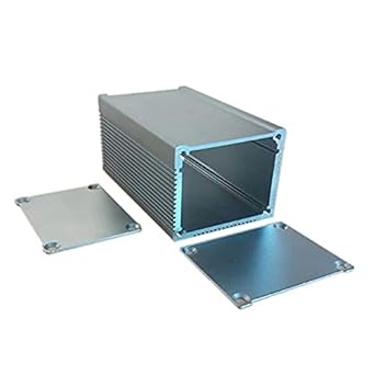 Silver Aluminum Instrument Box DIY Electrical Project Box for PCB Instrument Amplifier, 80x50x40mm