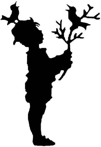Statue de jardin en métal Henry et Bird WXKAGF : silhouette noire ajourée de 45cm pour extérieur