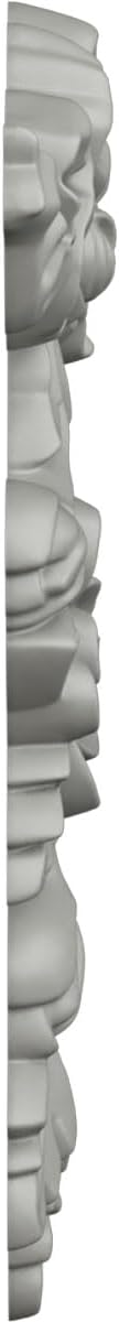 Ekena Millwork 6 1/2"W x 9"H x 3/4"P Rose & Ribbon Drop Onlay image 3