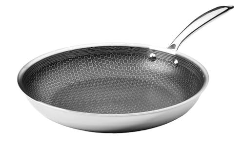 Frieling USA Black Cube Hybrid Stainless/Nonstick Cookware Fry Pan, 11-Inch