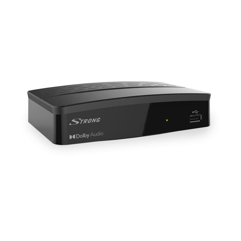 STRONG SRT 8209 Décodeur TNT Full HD DVB-T2, Récepteur HEVC avec Fonction enregistreur (HDMI, Péritel/SCART, USB, LAN, RSS) Noir