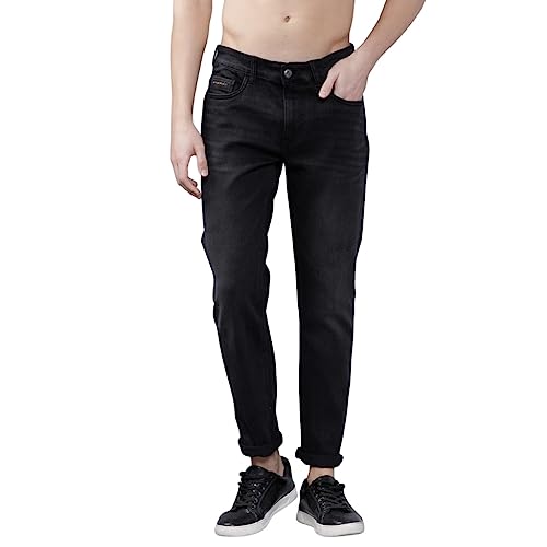 Image of The Indian Garage Co Men Slim Fit Solid Mid-Rise Jeans