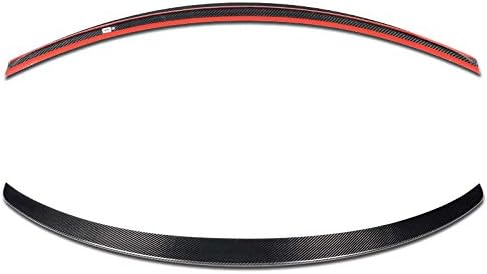 Miniatura 4 de Alerón de maletero de puerta de elevación estilo AMG de fibra de carbono para Mercedes-Benz Clase C (W205) Coupé 2017-2021 solamente, negro, trasero