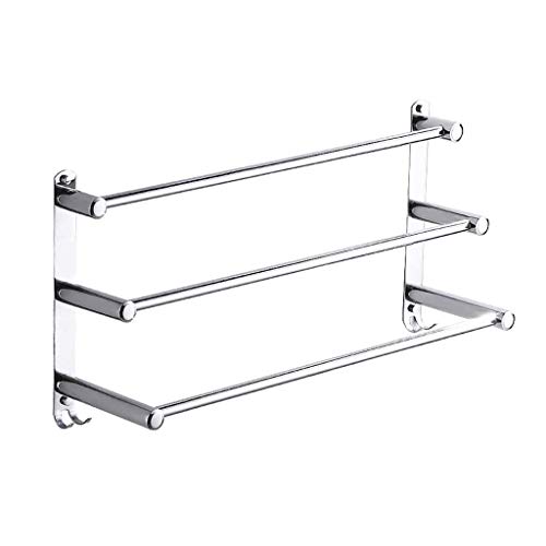 Toallero de acero inoxidable 304 cromado con triple barra para un baño elegante y moderno