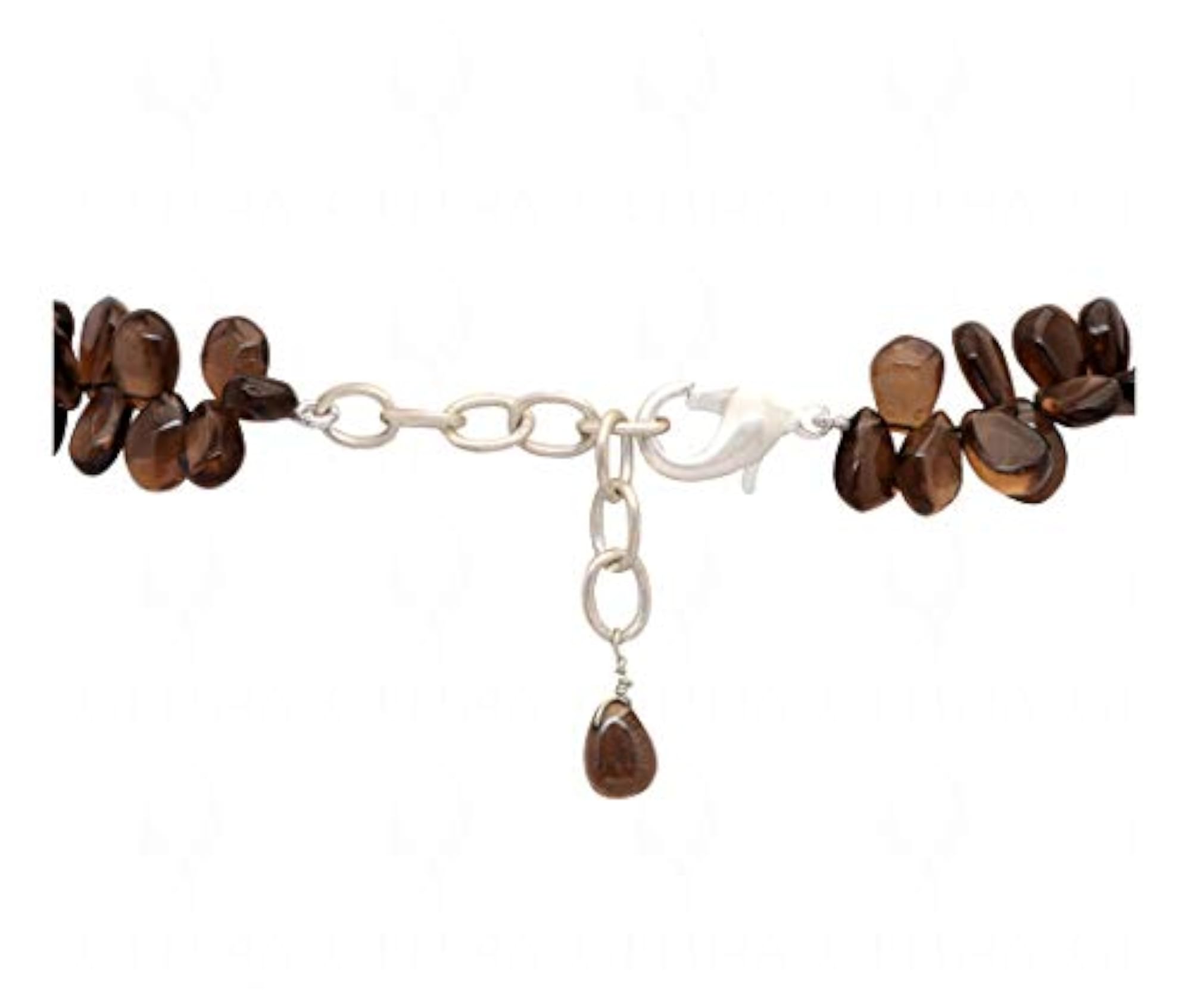 Jaipur Smokey Topaz Gemstone Almond Shaped Bead Strand