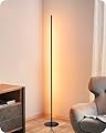 EDISHINE LED Corner Floor Lamp, Minimalist Dimmable Light with Remote, Standing 57.5 Inches Tall Lamp for Living Room, Bedroom, Home Office, 7 Color Temperature 2700-6000K (Black)
