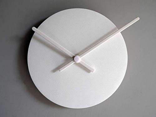 Small white wooden wall clock Big Bang theory inspired silent