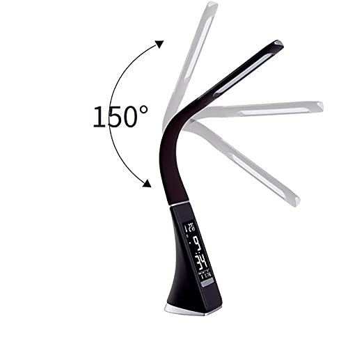 Lampe de bureau LED marron avec calendrier température et 3 modes éclairage pour table - 7