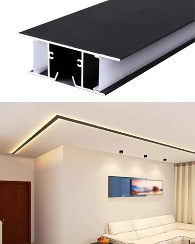 25ft Led Ceiling Trim Molding with Double-Sided Aluminum Profile Diffuser for Crown Moulding - Solution for Home Decor 5ft (1.5m)