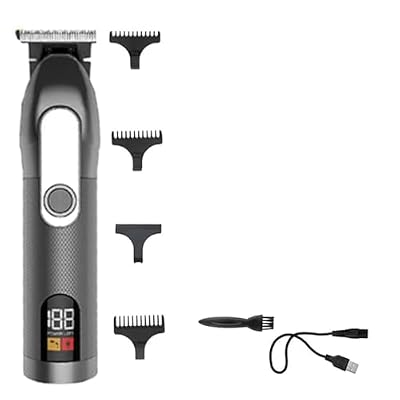 DAXXIN Hair Clippers, Cordless Professional Hair Clipper for Men Grooming Beard Hair Trimmer Electric Edge Hair Cut Machine Rechargeable(Black)