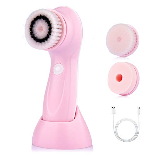 Preisvergleich Produktbild Elektrische Gesichtsreinigungsbürste, Xndryan 3-in-1 wasserdichte Gesichtswaschbürste Gesichtspeelingbürste Peeling-Gesichtsbürste für die gesamte Hautpflege