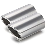 LCGP 1 Pair Plating Exhaust Tip, Stainless Steel Pipe for BMW 2007-2010 325i 328i, 2.69 Inch Inlet...