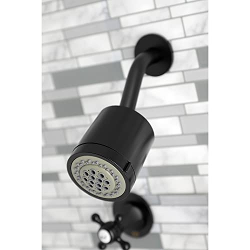 Grifo para bañera y ducha Kingston KBX8140BX, acabado negro mate, colección Metropolitan; con dos mangos; construcción de latón y ABS de grado técnico; cartucho sin empaques duradero miniatura 4