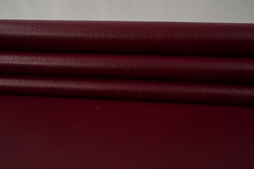 Poly Fabric Upholstery Rexine, Artificial Leather Sheet - 140 CM Width - PU Mix, Matte Finish (Maroon - 1 Meter)