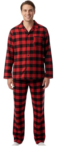 #followme Mens Flannel Pajama Coat Set 44917-1A-M