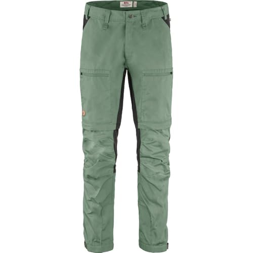 Fjällräven Herren Abisko Lite Trekking Zip-Off Reg Hose, Patina Green/Dark Grey, 50