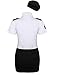MSemis Disfraz de Policía Sexy para Mujeres Uniformes Policía 4Pcs Traje Camisa...