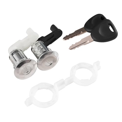 DawlQawwi barillet clio 2 Kit de serrure de porte en alliage de zinc 7701468981 pour Re Naul Megane Scenic Clio Thalia (2 cylindres + 2 clés) clio 2