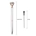 LONGKEY 3PCS Big Crystal Diamond Ballpoint Pen Bling Metal Ballpoint PenOffices and schools, silver/White With Polka Dots/Rose Gold With Polka Dots, Includes 3 Pen Refills