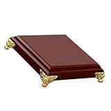 YARNOW 1pieza Base de Madera Suave para Figuras de Buda y Piedras Extrañas Soporte Vintage para Jarrones Macetas y Bonsáis Decoración Retro para Hogar