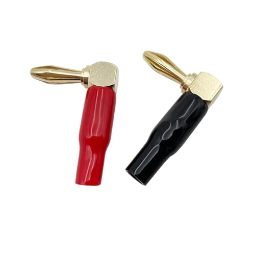 Fiche banane 4mm coudée connecteur audio 90 degrés câble enceinte