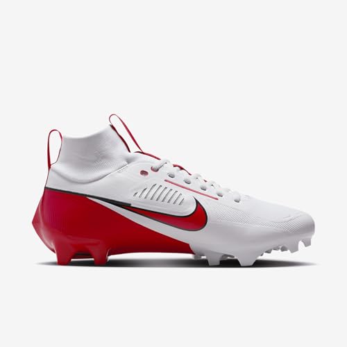 Nike Vapor Edge Pro 360 2 (Team Bank) Men's Football Cleats (FQ4044-105, White/Black/University Red) Size 153
