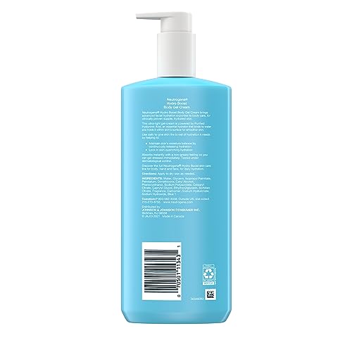 Neutrogena Hydro Boost Body Gel Cream, Hydrating Body Lotion with Hyaluronic Acid for Normal to Dry Skin, Hyaluronic Acid Lightweight Moisturizer, 16 oz, 2 Pack