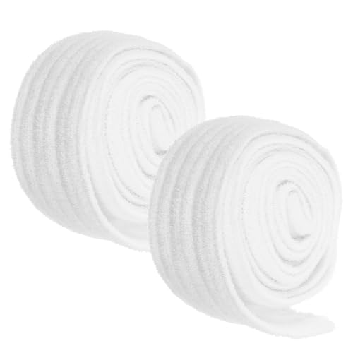 KESYOO 2pcs Soft Coral Fleece Robe Waist Belt Replacement for Hotel Bathrobe Easy to Clean White for Adults