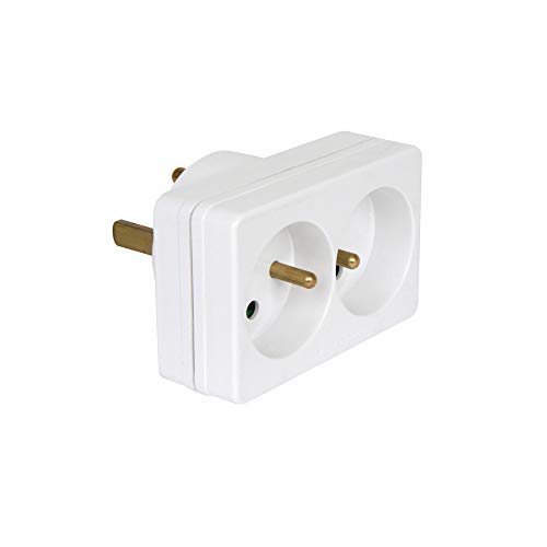 Adaptateur pour fiche de Puissance 2P+T 20A-16A 4400W Blanc Vrac