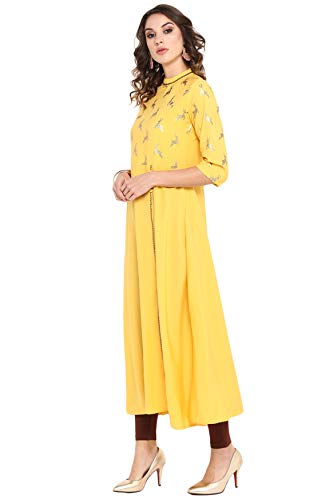 Image of Janasya Women's Cotton Floral Regular Kurta Set