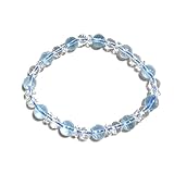 期間限定 11月の誕生石 【Malline 】 高級 天然石 パワーストーン ブルートパーズ 天然水晶 内周 約16cm 日本製 大人の装いを彩る爽やかなブレスレット