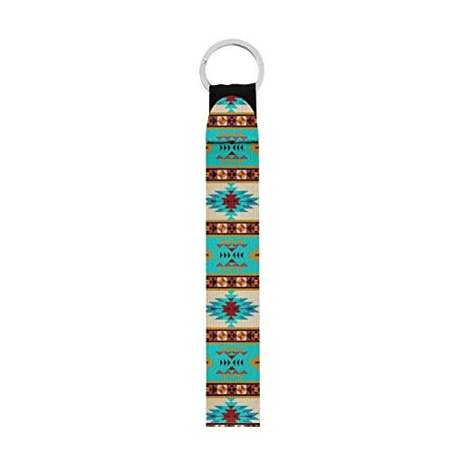 Kuiforti Aztec Style Tribe Print Wristlet Strap For Keys Hand Wrist Lanyard Key Chain Holder & Travel Size Hand Sanitizer Bottle Holder #TOP20