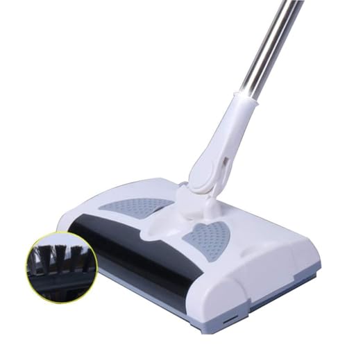 Barredora inalámbrica recargable, ligera, multilimpiadora, barredora manual de suelos y alfombras con recogida de alto nivel en ambos sentidos hacia adelante